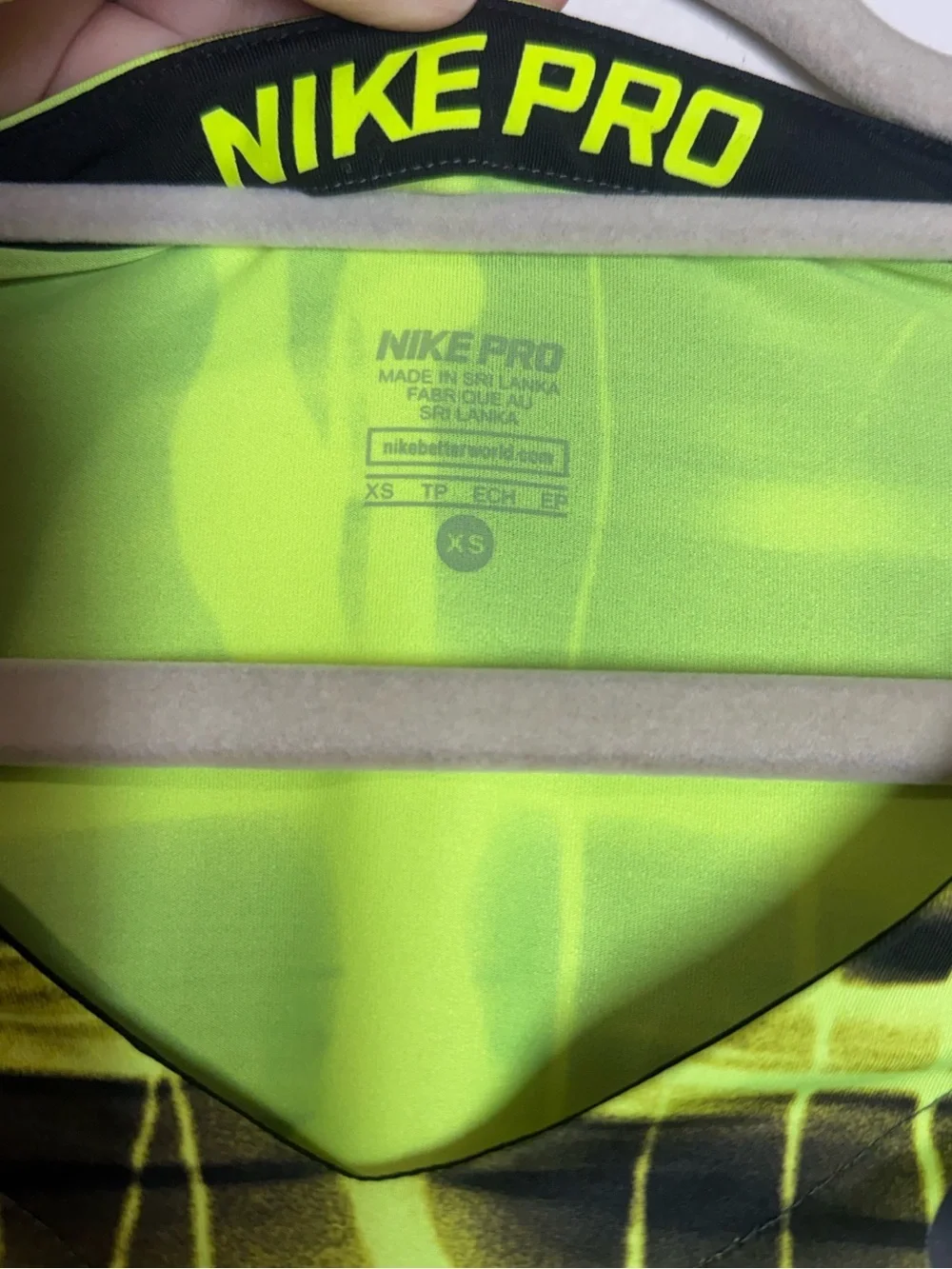 Nike Pro DriFit Geometric Fitted Short Sleeve T-Shirt Women's